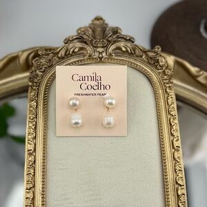 Camila Coelho Freshwater Pearl Drop Earrings